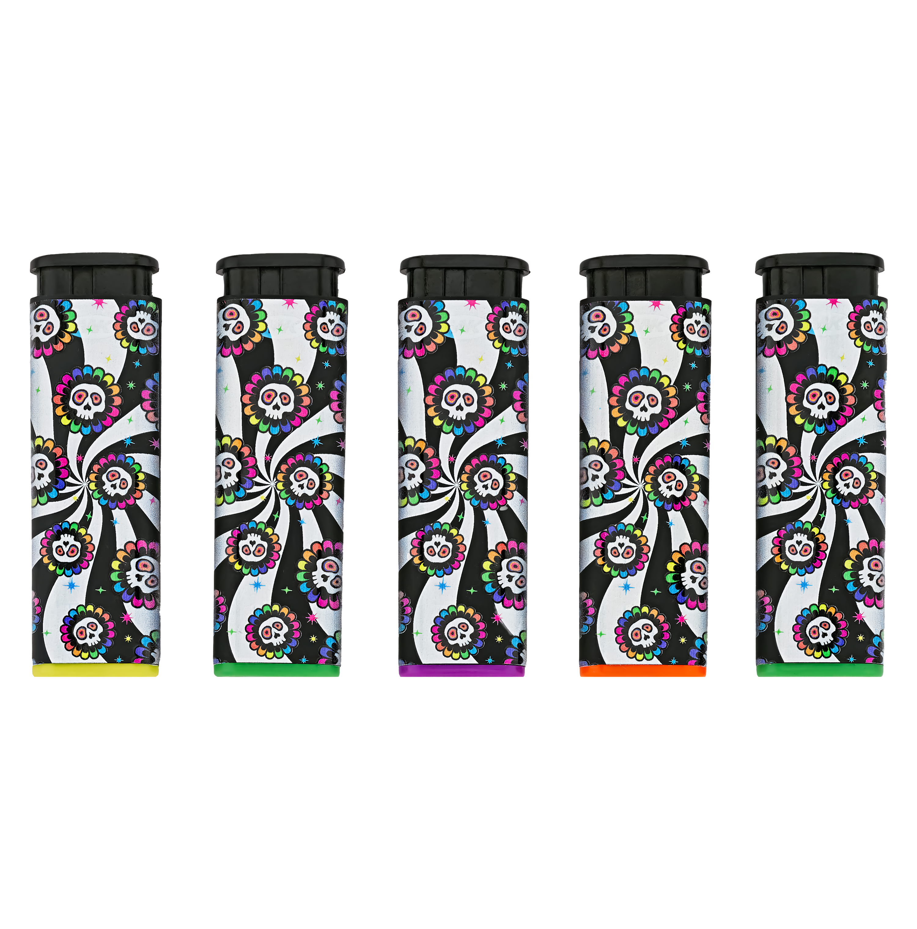 Torch Lighter Multi Pack - Candy Skull Design