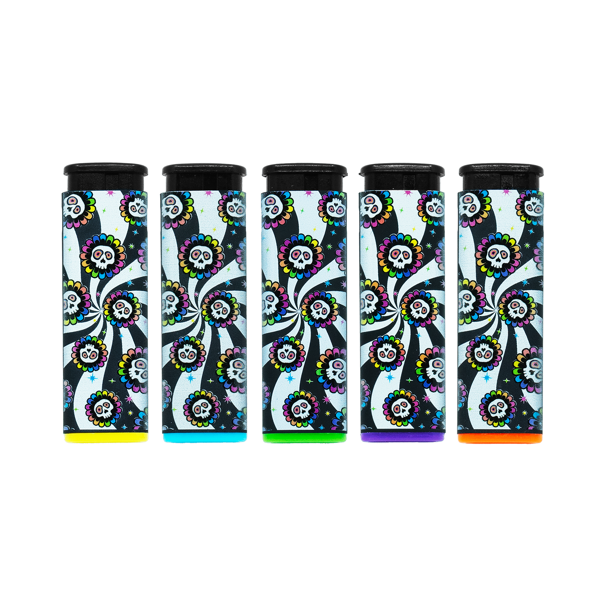 Torch Lighter Multi Pack - Candy Skull Design