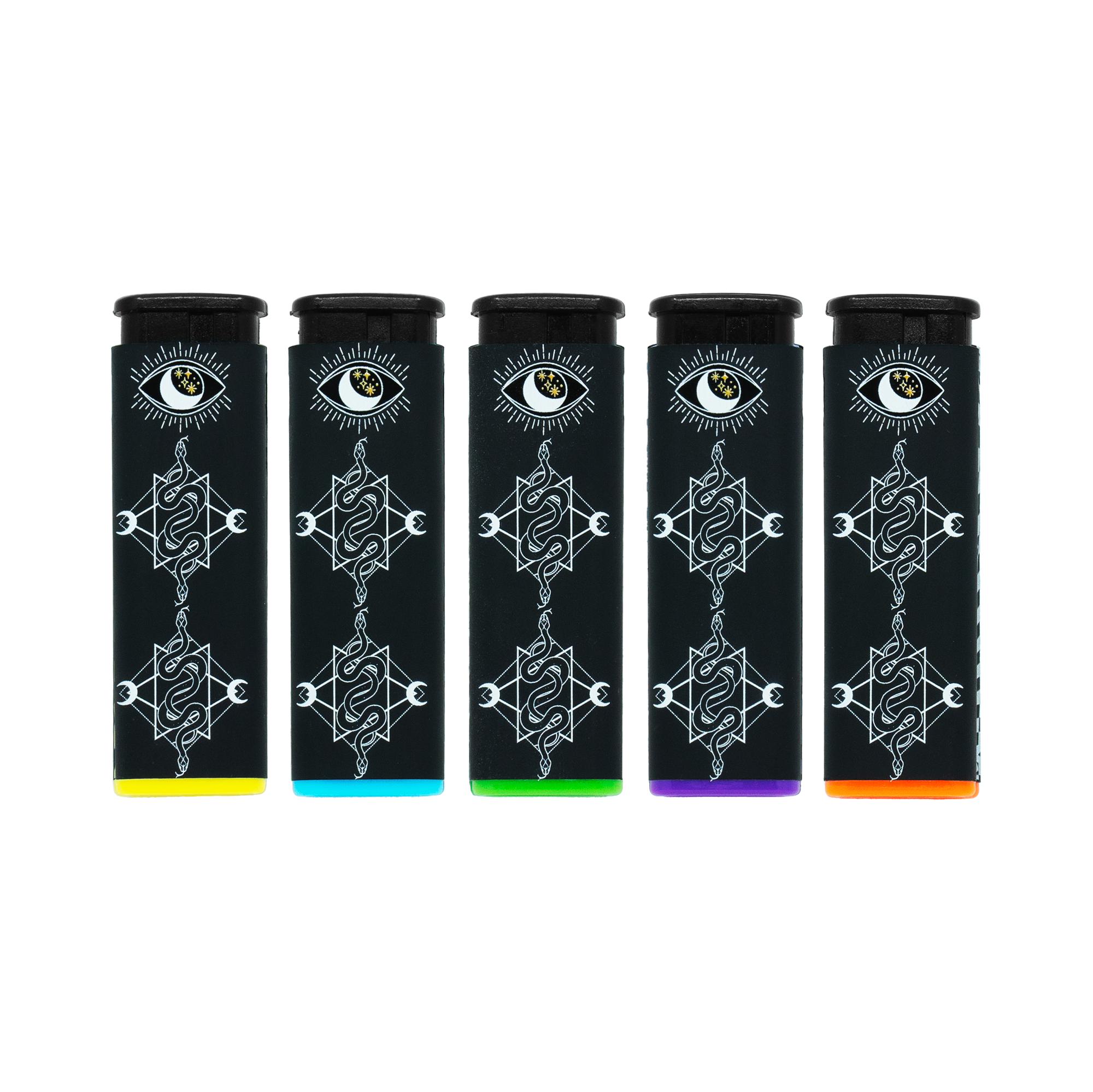 Torch Lighters Multi Pack - Mystical Serpents Witchy Design