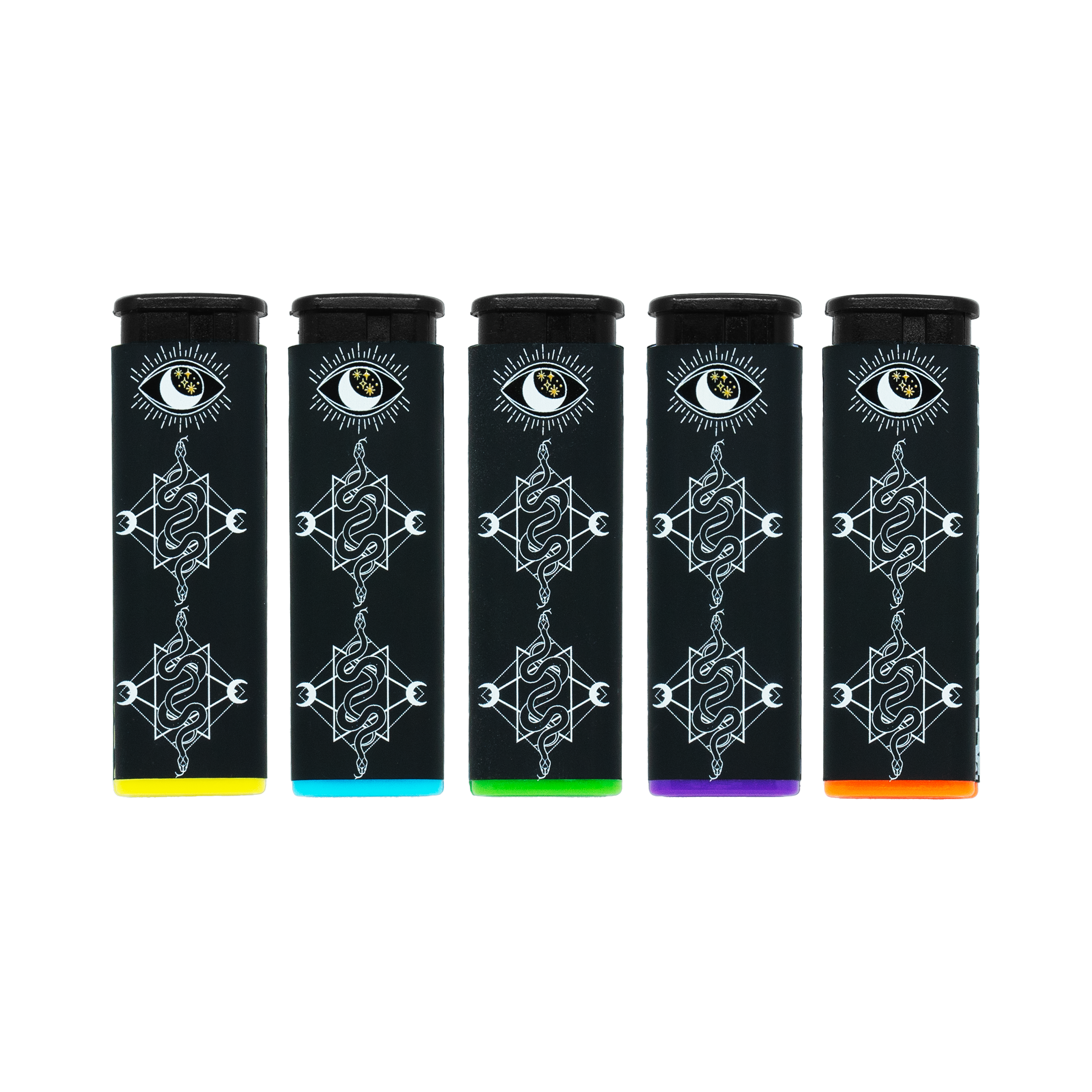 Torch Lighters Multi Pack - Mystical Serpents Witchy Design