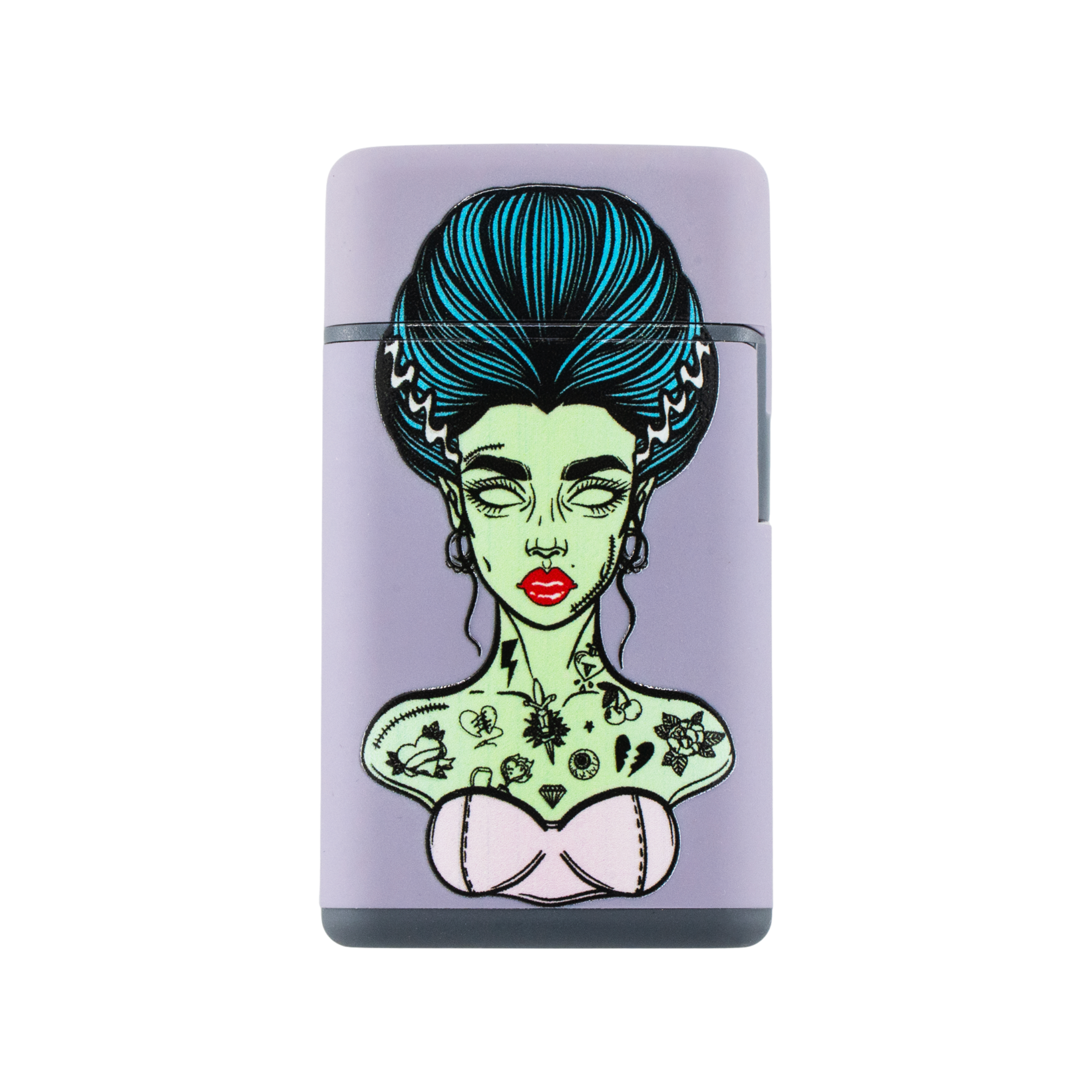 Purple Bride of Frankenstein Flip Torch Lighter