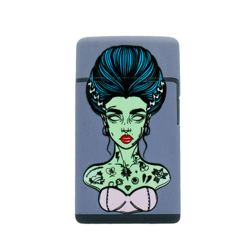 Purple Bride of Frankenstein Flip Torch Lighter