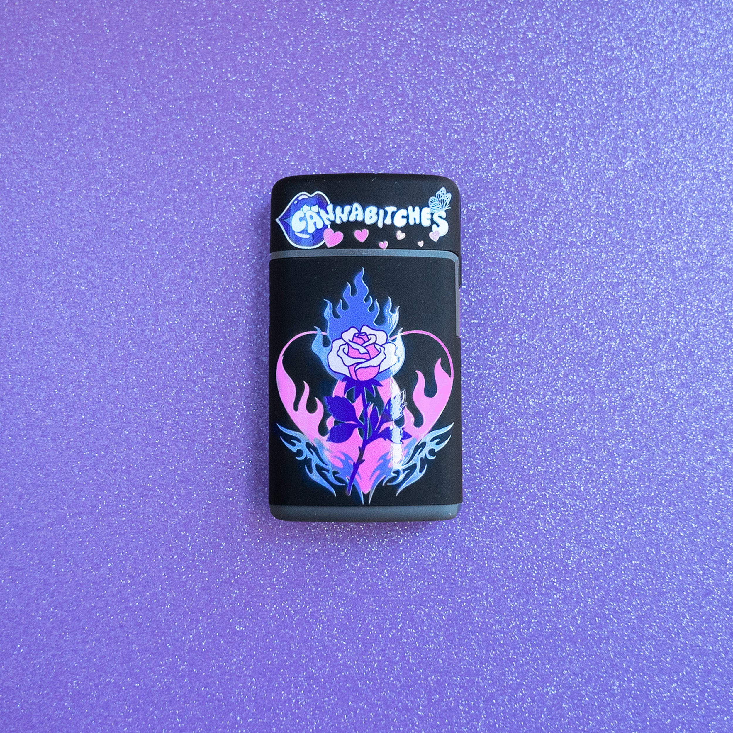 Heart on Fire Torch Flip Lighter