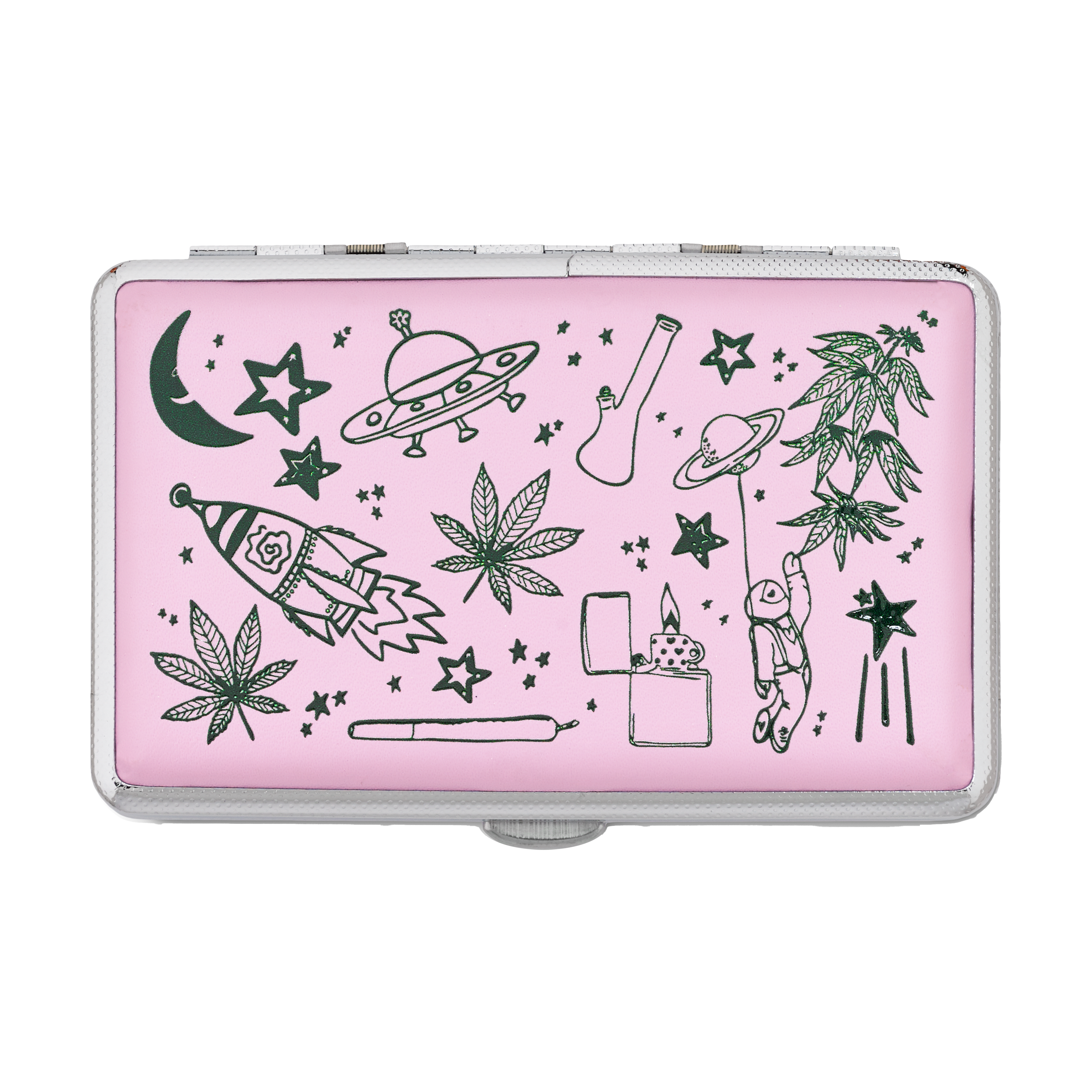 Feelin Spacey | Pink Vape Stash Case by Em.Hashh
