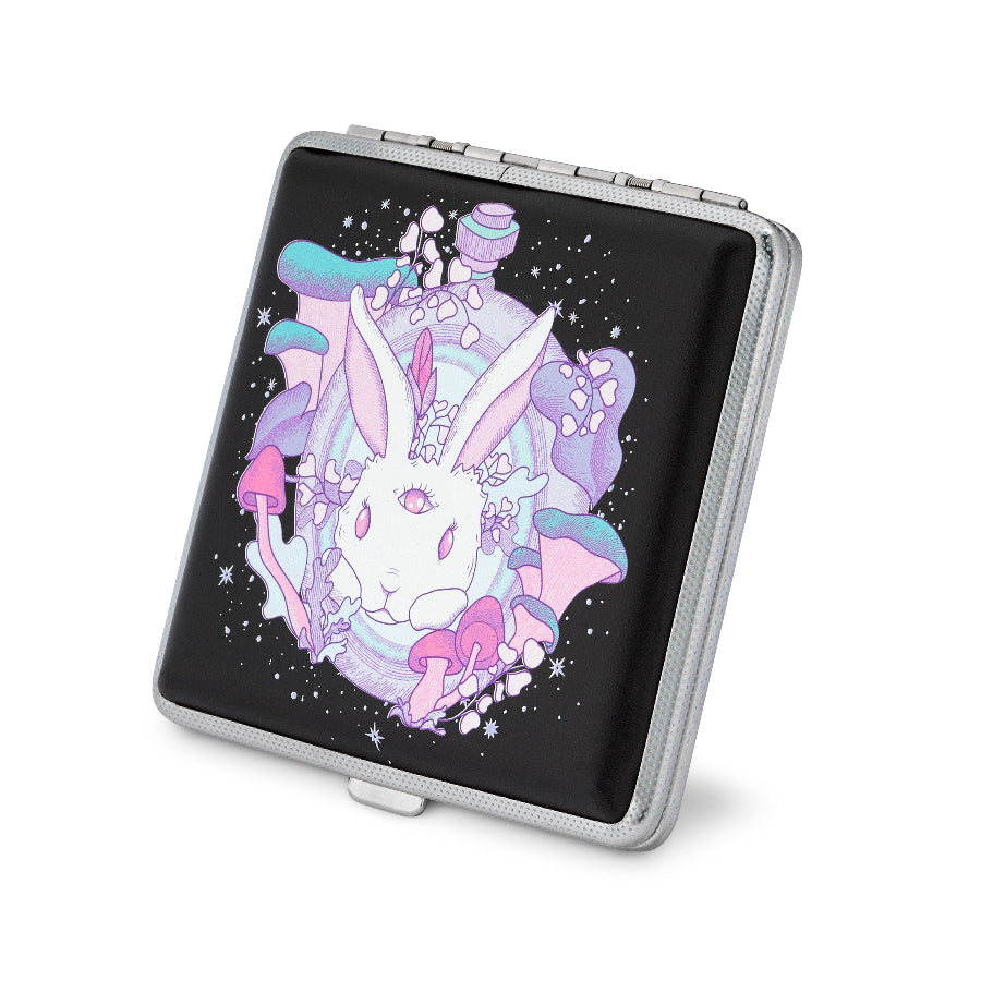 Follow the White Rabbit | Psychedelic Bunny Joint Case by Ella Dandelion