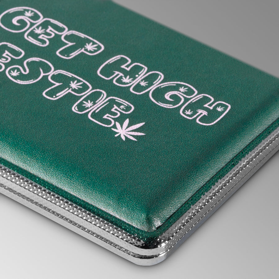Go Get High Bestie Case | Em.Hashh Green Metal Stash Holder