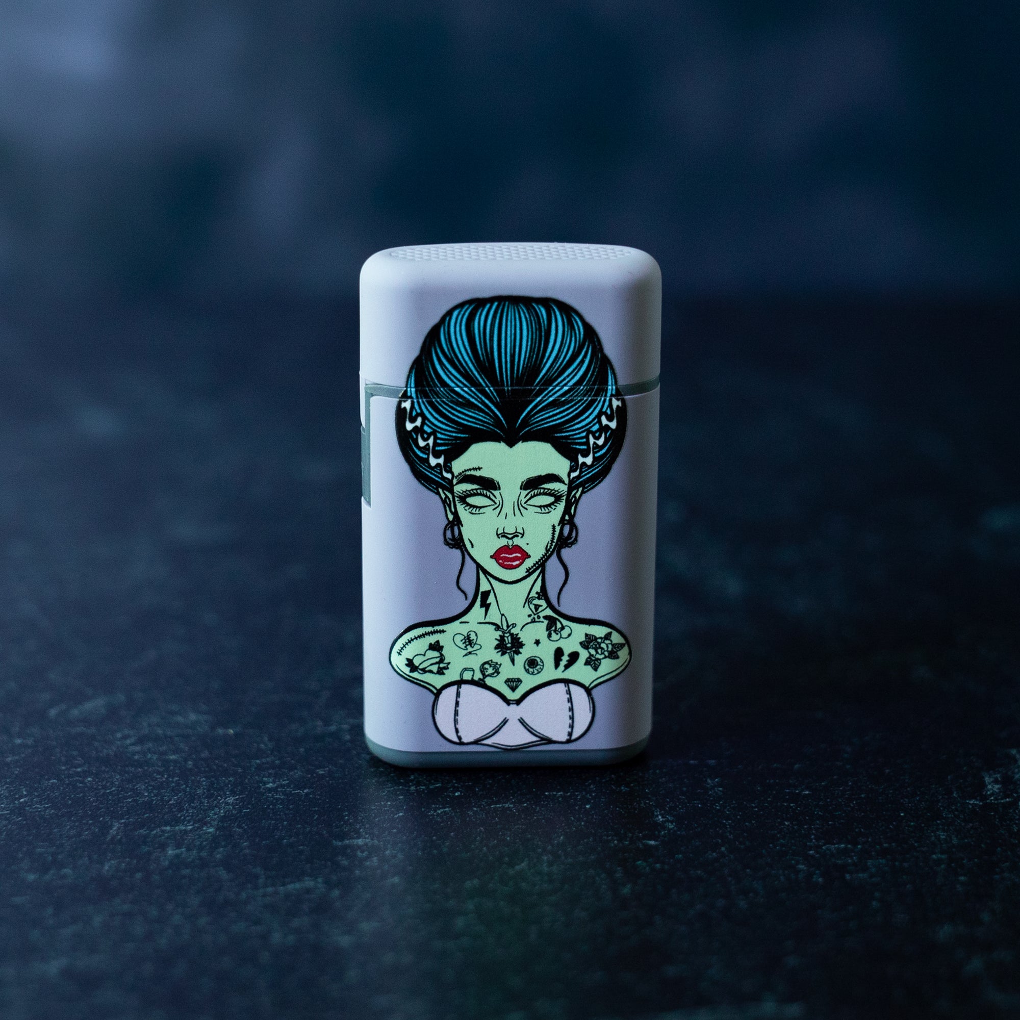 Purple Bride of Frankenstein Flip Torch Lighter