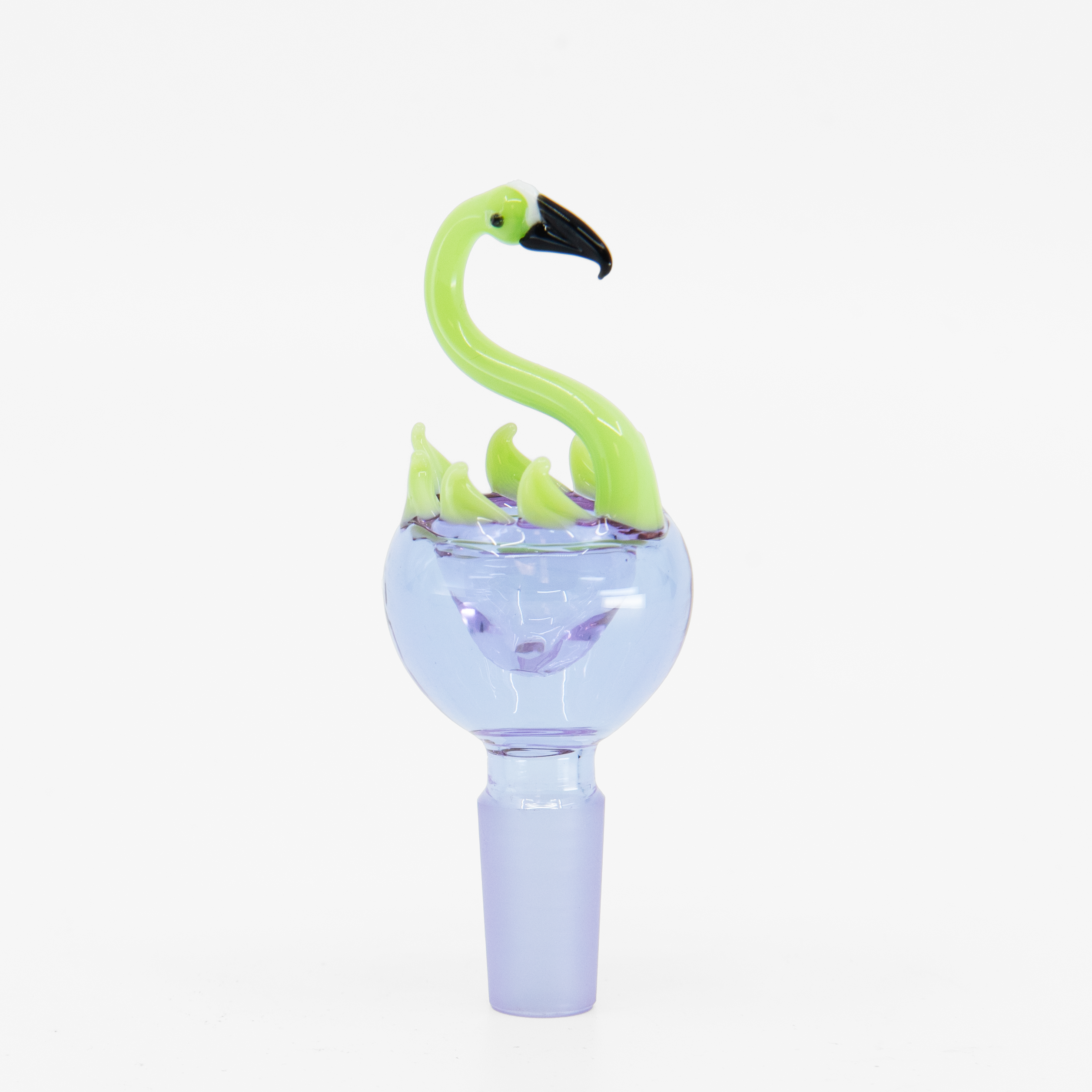 Flamingo Bong Bowl | 14mm green Animal Glass Bowl