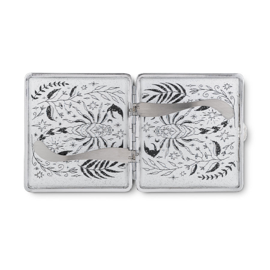 Scorpio Joint Case | Clear Glitter Compact Stash Box